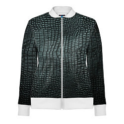 Олимпийка женская Кожа крокодила - fashion, цвет: 3D-белый