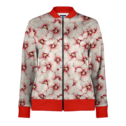 Женская олимпийка Нежность цветов / 3D-Красный – фото 1