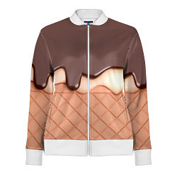 Женская олимпийка Растаявший шоколад - вафельное мороженое