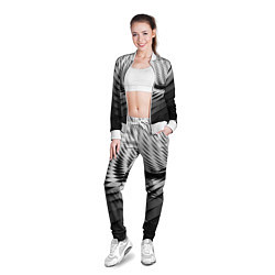 Олимпийка женская Авангардный модный паттерн, цвет: 3D-белый — фото 2