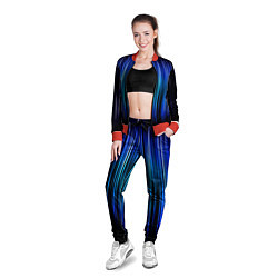 Олимпийка женская Neon line stripes, цвет: 3D-красный — фото 2