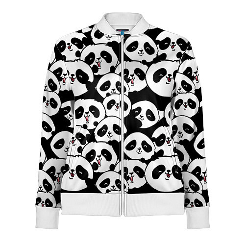 Женская олимпийка Весёлые панды / 3D-Белый – фото 1