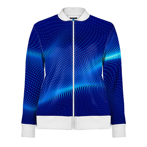 Женская олимпийка Blue dots / 3D-Белый – фото 1