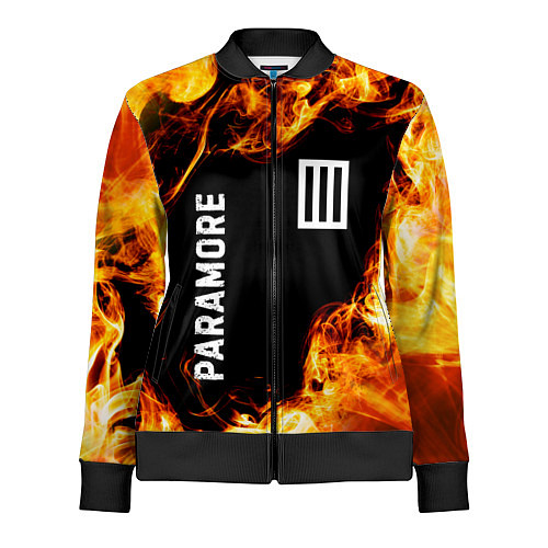 Женская олимпийка Paramore и пылающий огонь / 3D-Черный – фото 1