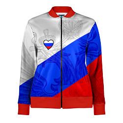 Олимпийка женская Сердечко - Россия, цвет: 3D-красный