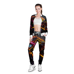 Олимпийка женская Неоновые трубки абстракция, цвет: 3D-белый — фото 2