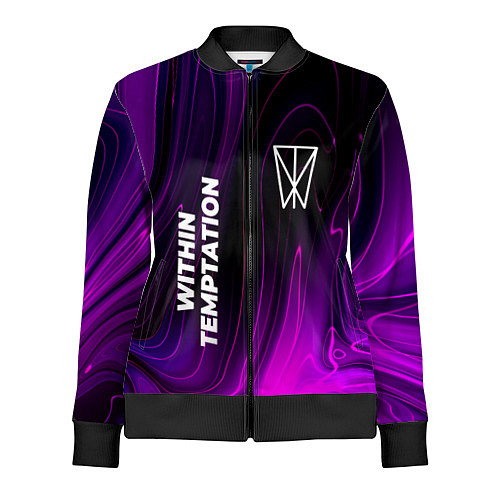 Женская олимпийка Within Temptation violet plasma / 3D-Черный – фото 1