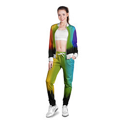 Олимпийка женская Летняя радуга, цвет: 3D-белый — фото 2