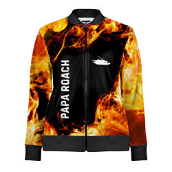 Олимпийка женская Papa Roach и пылающий огонь, цвет: 3D-черный
