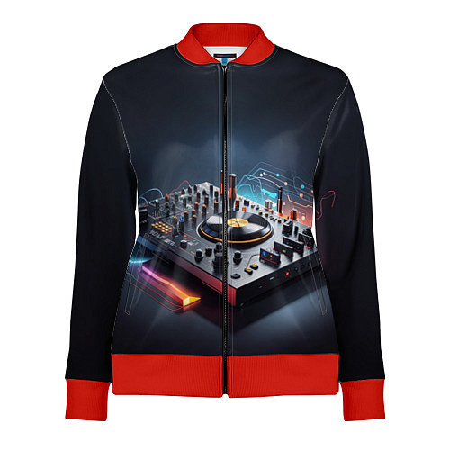 Женская олимпийка Диджейский пульт / 3D-Красный – фото 1