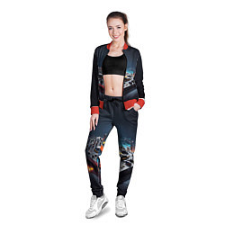 Олимпийка женская Диджейский пульт, цвет: 3D-красный — фото 2