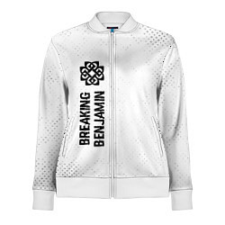 Олимпийка женская Breaking Benjamin glitch на светлом фоне: по-верти, цвет: 3D-белый