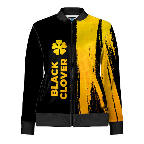 Женская олимпийка Black Clover - gold gradient: по-вертикали / 3D-Черный – фото 1
