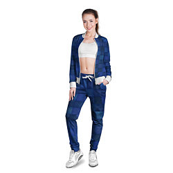 Олимпийка женская Джинсовая клетка, цвет: 3D-белый — фото 2