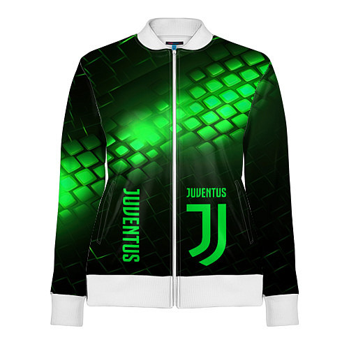 Женская олимпийка Juventus green logo neon / 3D-Белый – фото 1