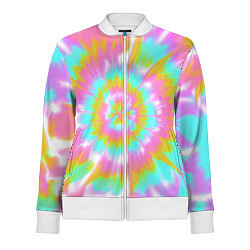 Олимпийка женская Tie-Dye кислотный в стиле барби, цвет: 3D-белый