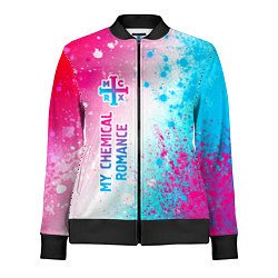 Олимпийка женская My Chemical Romance neon gradient style: по-вертик, цвет: 3D-черный