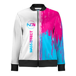 Женская олимпийка Mass Effect neon gradient style: по-вертикали