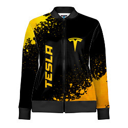 Женская олимпийка Tesla - gold gradient вертикально