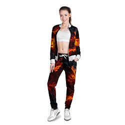 Олимпийка женская Fire black style, цвет: 3D-белый — фото 2