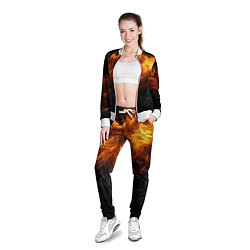 Олимпийка женская Огонь и дым, цвет: 3D-белый — фото 2