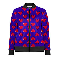 Олимпийка женская Hearts Pattern, цвет: 3D-черный