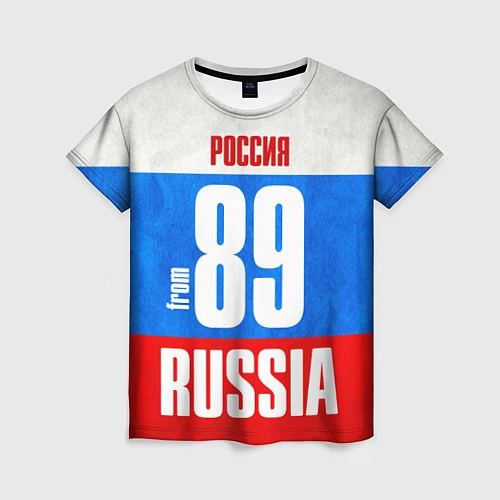 Женская футболка Russia: from 89 / 3D-принт – фото 1