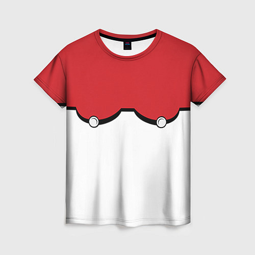 Женская футболка Грудь-покеболы / 3D-принт – фото 1