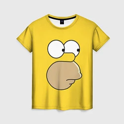 Женская футболка Лицо Гомера