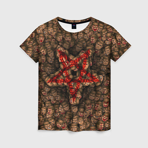 Женская футболка DOOM: Pentagramm / 3D-принт – фото 1