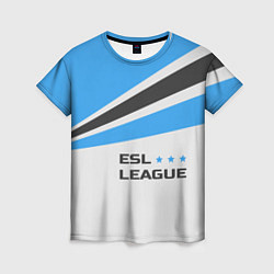 Футболка женская ESL league, цвет: 3D-принт