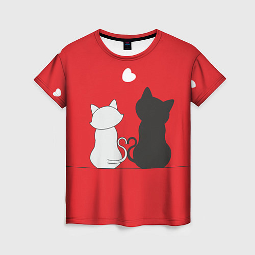 Женская футболка Cat Love / 3D-принт – фото 1