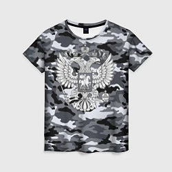 Женская футболка Городской камуфляж Россия