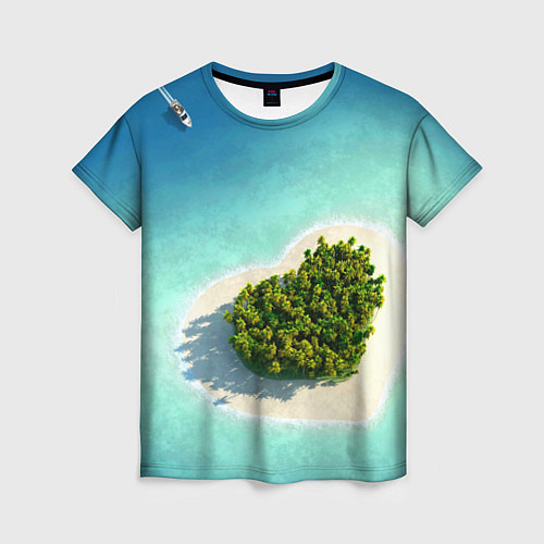 Женская футболка Остров / 3D-принт – фото 1