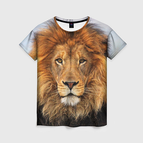 Женская футболка Красавец лев / 3D-принт – фото 1