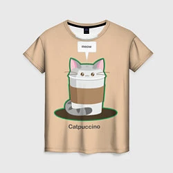Женская футболка Catpuccino