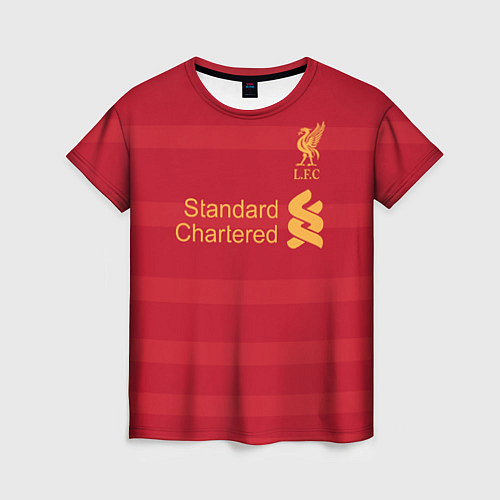 Женская футболка Liverpool FC: Standart Chartered / 3D-принт – фото 1