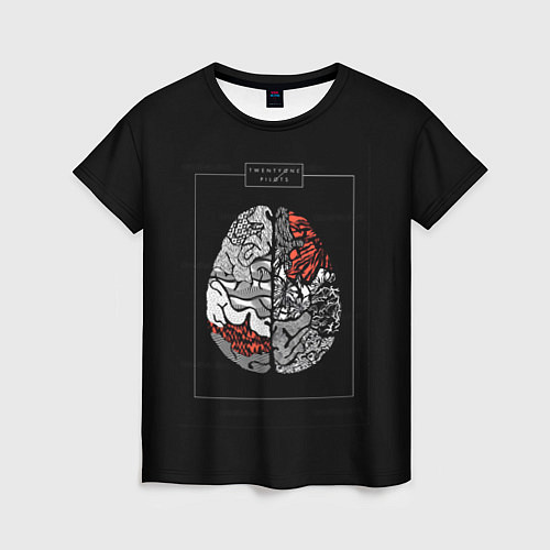 Женская футболка Twenty one pilots: brain / 3D-принт – фото 1