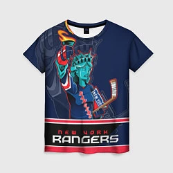 Футболка женская New York Rangers, цвет: 3D-принт