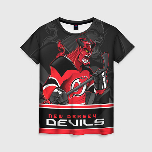 Женская футболка New Jersey Devils / 3D-принт – фото 1