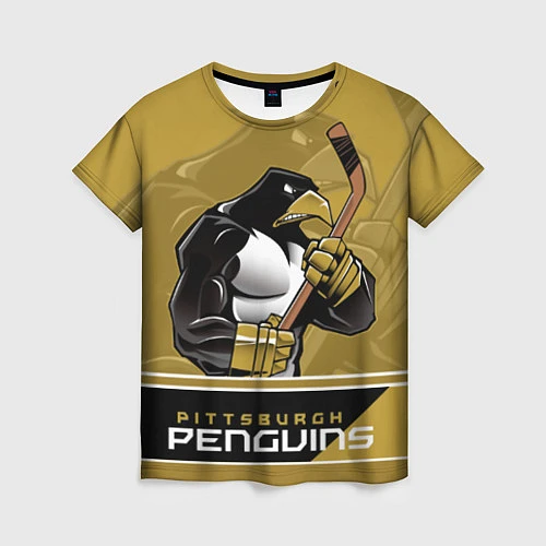 Женская футболка Pittsburgh Penguins / 3D-принт – фото 1