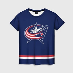 Футболка женская Columbus Blue Jackets, цвет: 3D-принт