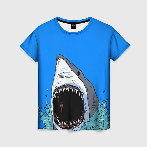 Женская футболка Акулий рык / 3D-принт – фото 1