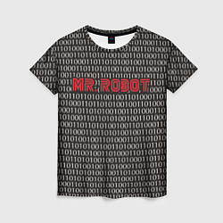 Женская футболка Mr. Robot: Binary code