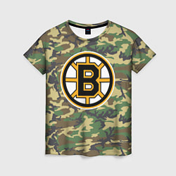 Футболка женская Bruins Camouflage, цвет: 3D-принт