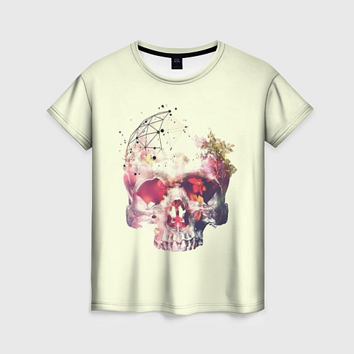 Женская футболка Skull / 3D-принт – фото 1