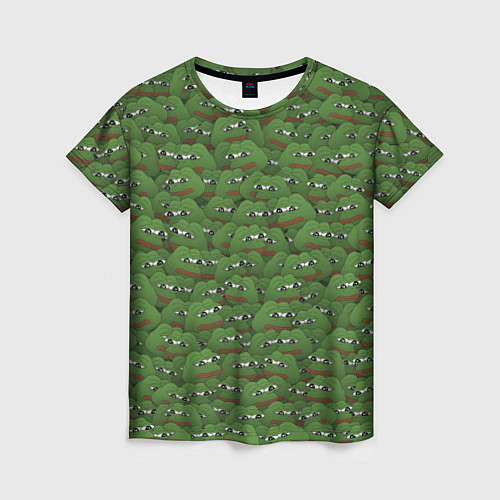 Женская футболка Грустные лягушки / 3D-принт – фото 1
