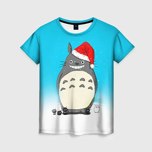 Женская футболка Тоторо под снегом / 3D-принт – фото 1