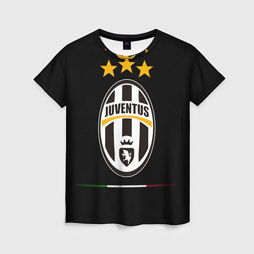 Женская футболка Juventus: 3 stars / 3D-принт – фото 1