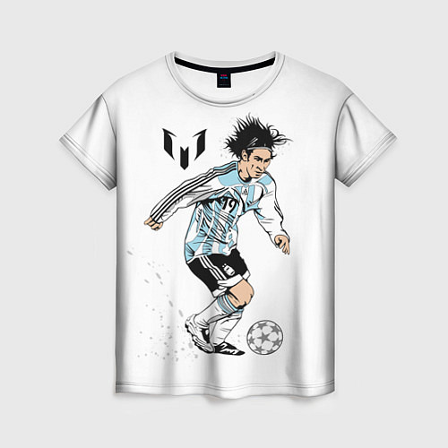 Женская футболка Messi Young / 3D-принт – фото 1